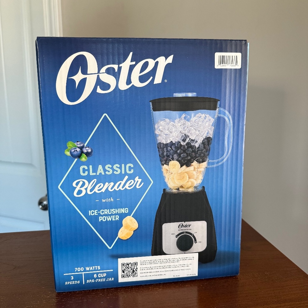 Oster Classic 700W Blender 6-Cup BPA-Free Jar 3-Speed NIB Sealed